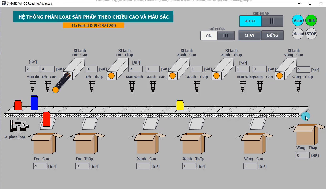 File lập trình phân loại sản phẩm theo chiều cao và màu sắc - Tia portal và PLC S71200
