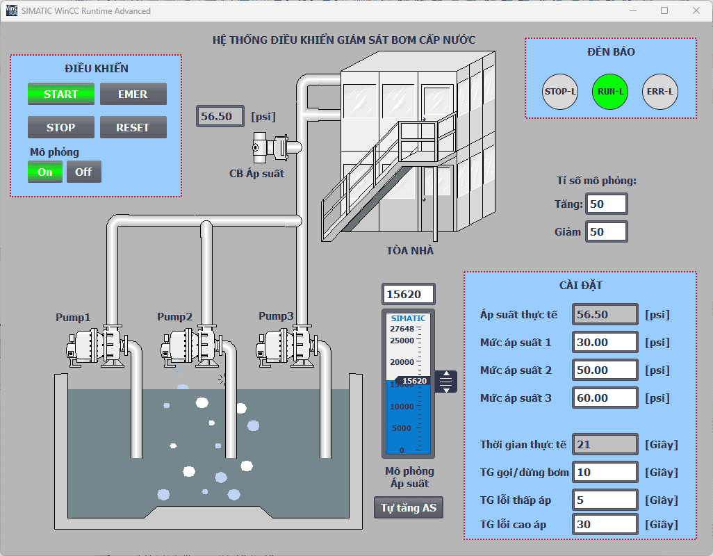 Đồ án hệ thống bơm cấp nước tòa nhà - Tia portal V16 + PLC S71200