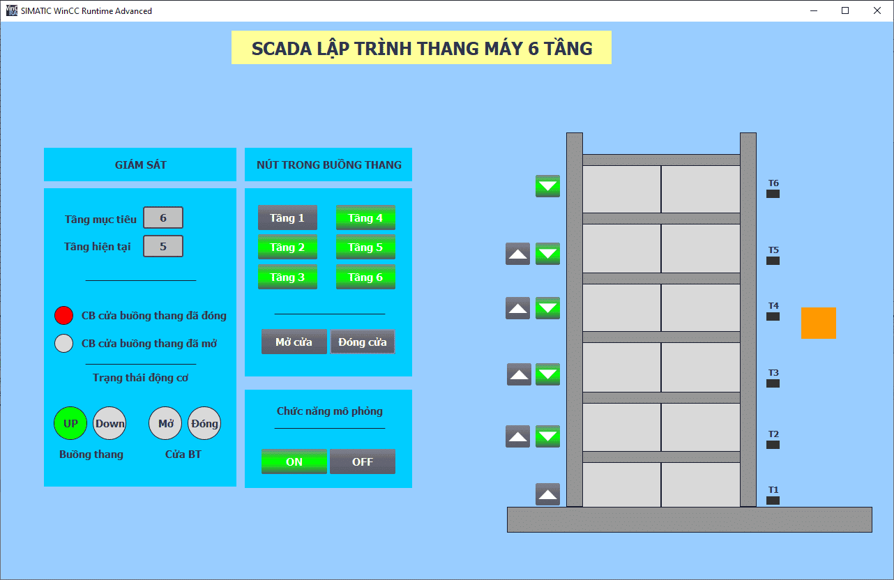 Đồ án thang máy 6 tầng – Tia Portal + PLC S71200