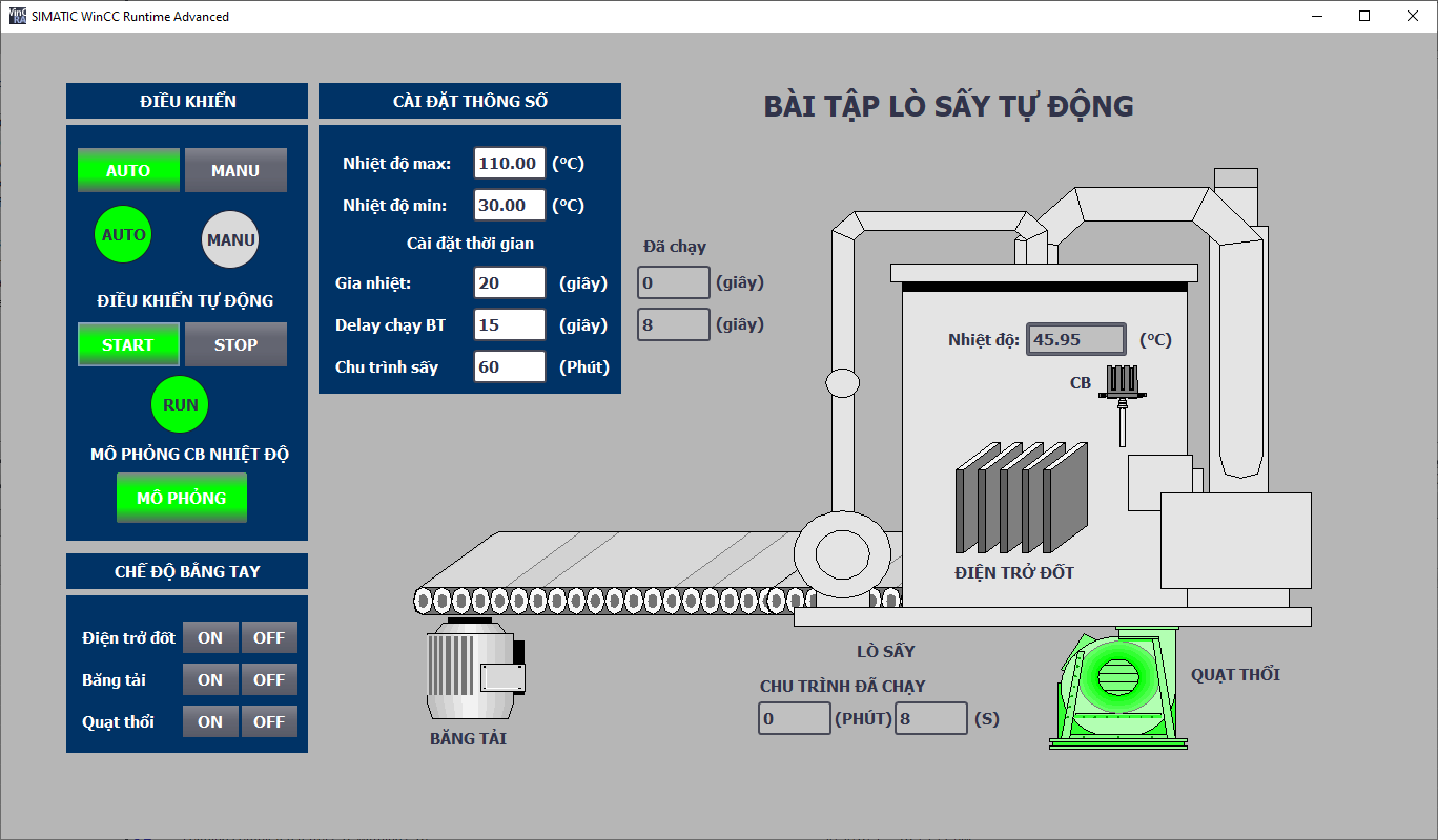 Lập trình lò sấy tự động - PLC S71200 Tia portal