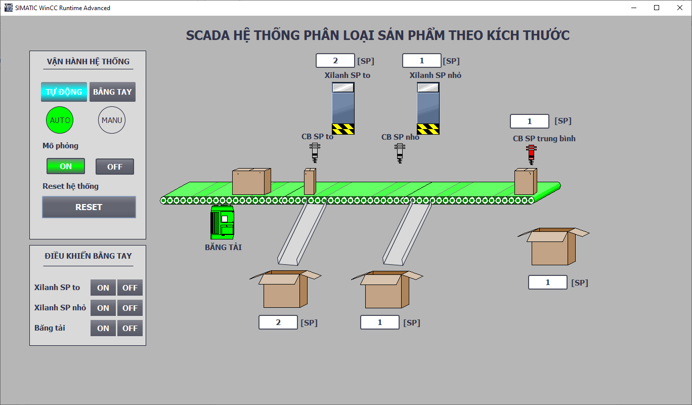 Đồ án phân loại sản phẩm theo kích thước - S71200 và Tia portal