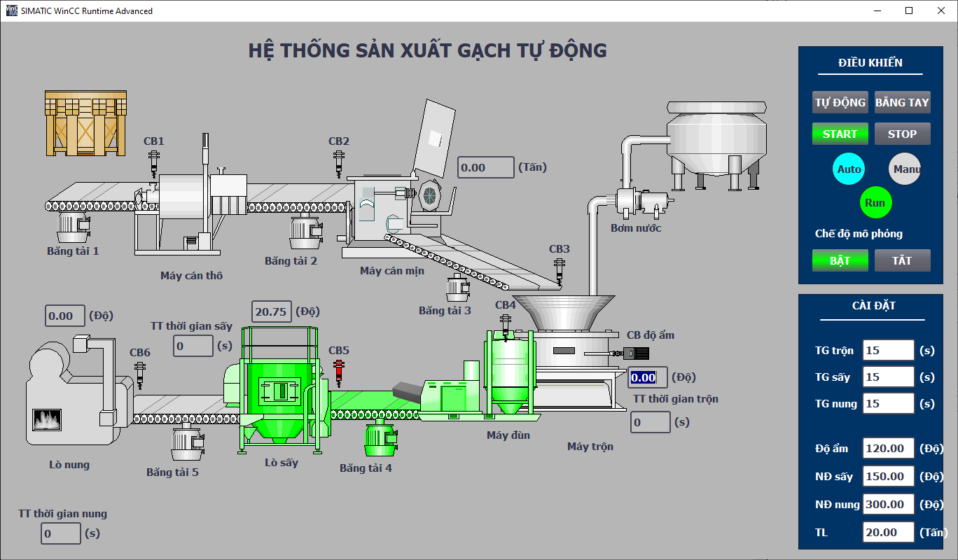 File lập trình hệ thống sản xuất gạch - Tia portal và PLC S71200