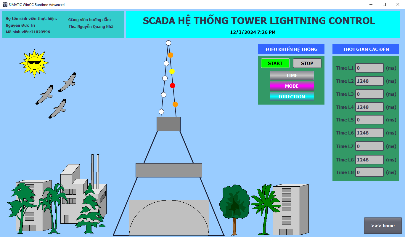 File lập trình hệ thống điều khiển đèn tháp - Tia portal và PLC S71200